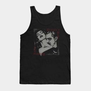 Bloody Kisses - dracula, vampire kiss, Vampira and Bela Lugosi, Gothic Dark art, Vintage cd cover Tank Top